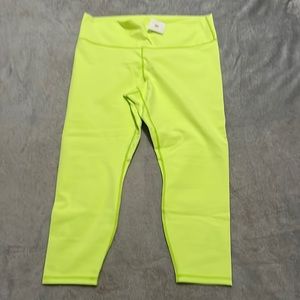NWT FABLETICS POWERHOLD 7/8, high waist leggings. Color is limeade